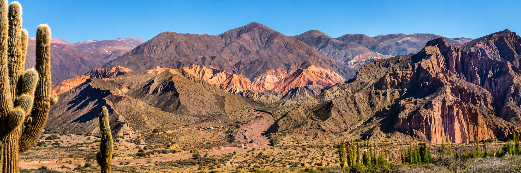 Paisaje de montañas y cardones